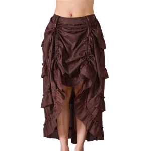 Jupe Steampunk Décontractée Marron