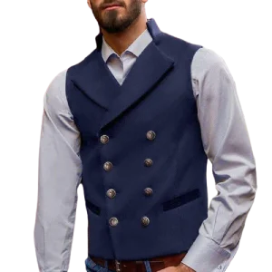 Gilet Sans Manche Bleu Homme