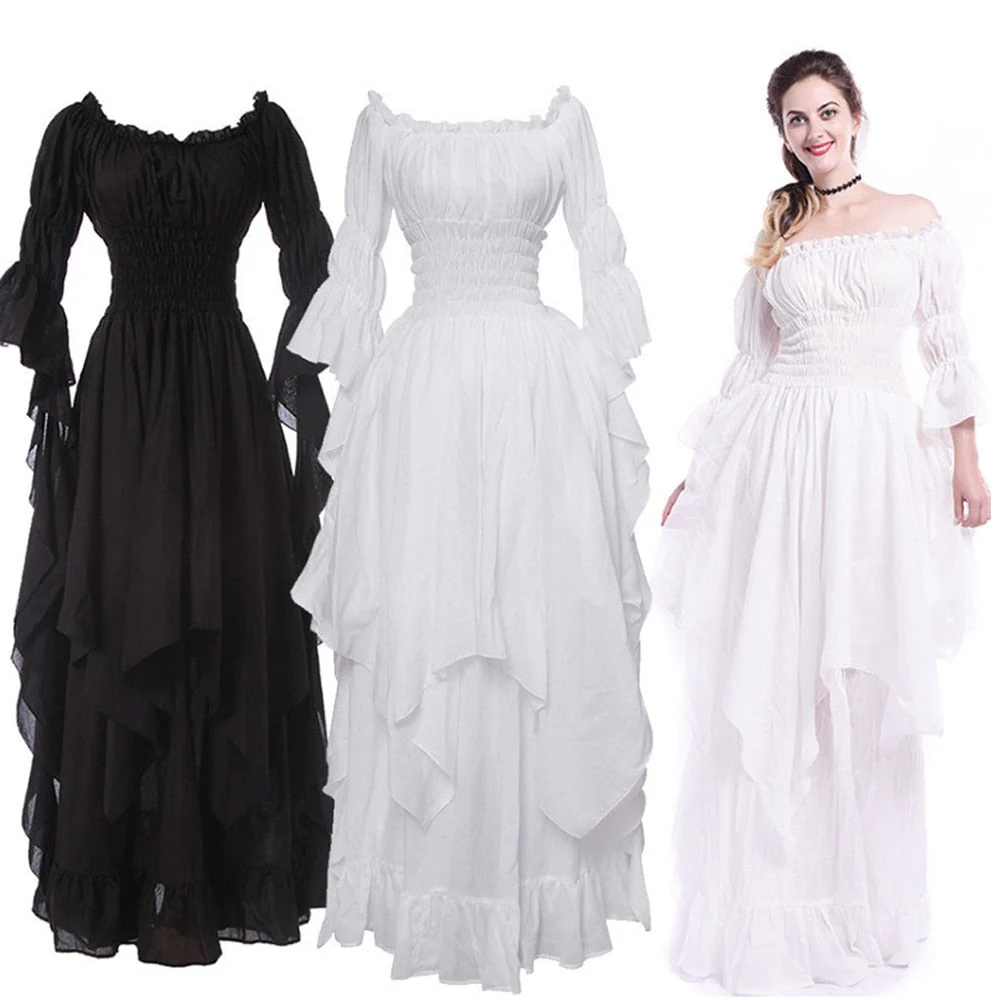 Robe Gothique de Mariée Blanche – Image 3