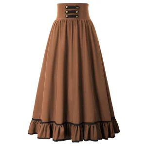 Jupe Steampunk Marron Clair
