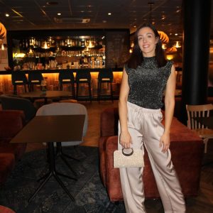 Pantalon satiné beige