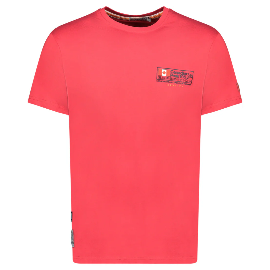 Canadian Peak JOFFROYEAK Homme - T-Shirt Col Rond avec Impressions et Drapeau Rouge