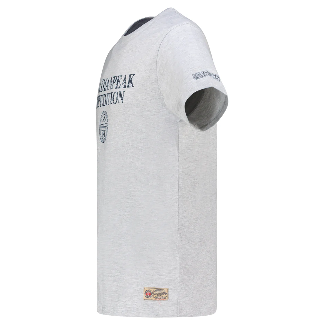 Canadian Peak JVICKEAK Homme - T-Shirt Col Rond avec Impressions et Drapeau Gris Clair – Image 2