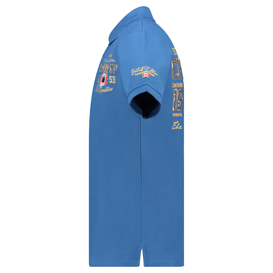 Canadian Peak KAPUCINEAK Homme - Polo Col Boutonné avec Broderies et Impressions Bleu – Image 3