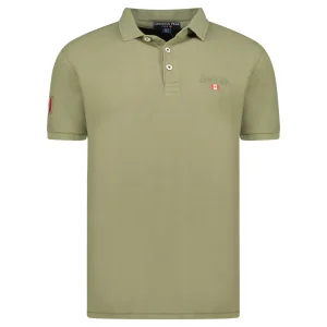 Canadian Peak KARSEAK Homme - Polo Col Boutonné avec Broderie et Badge KAKI