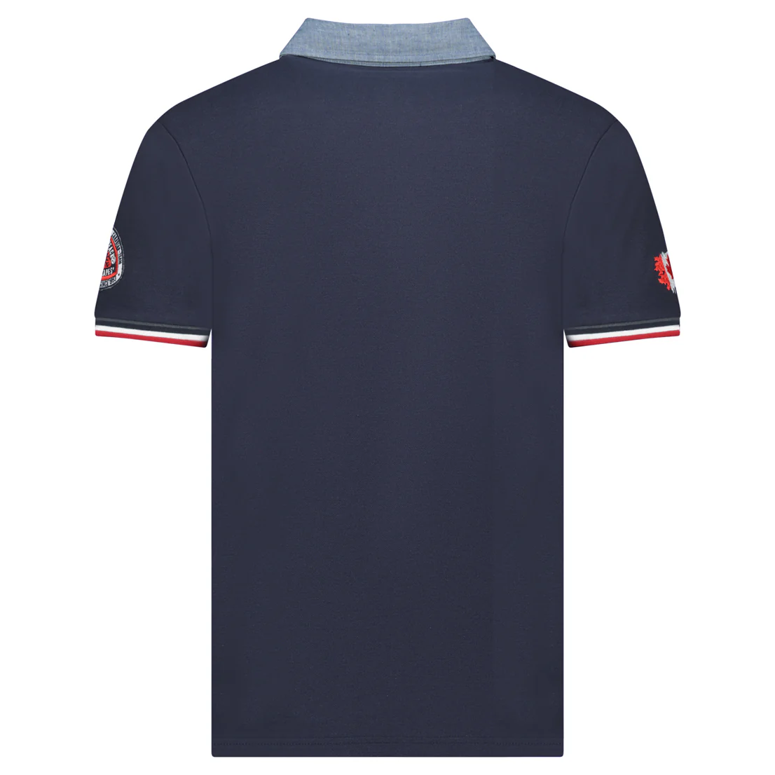 Canadian Peak KOPTEAK Homme - Polo Col Boutonné avec Drapeaux, Badges et Impressions MARINE – Image 2