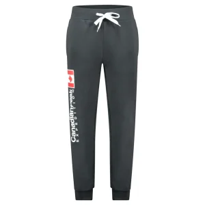 Canadian Peak MACHALEAK Homme - Jogging avec Impression Latérale, Resserage et Poches Gris Fonce