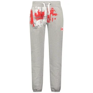 Canadian Peak MAPOTEAK Homme - Jogging avec Impressions, Drapeau Canadien et Poches Gris Clair