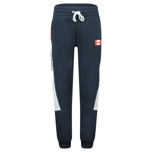 Canadian Peak MOLEMEAK Homme - Pantalon de Jogging avec Bandes Colorées et Drapeau Norvégien Marine