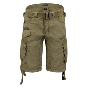 Canadian Peak Pirate Homme - Bermuda Casual Coton Court avec Ceinture Tempete
