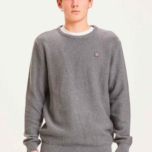 Pull pique badge knit o-neck  - Knowledge Cotton Apparel