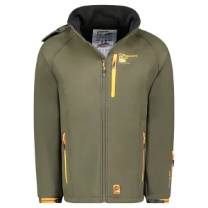 Canadian Peak RITCHONEAK Homme - Veste Softshell avec Capuche Détachable et Poches Zippées Kaki