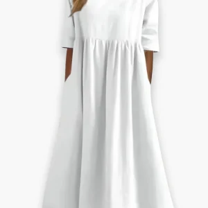 Robe mi-longue évasée pour femme | Style confortable