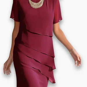 Robe midi élégante pour femme | Fluide et chic