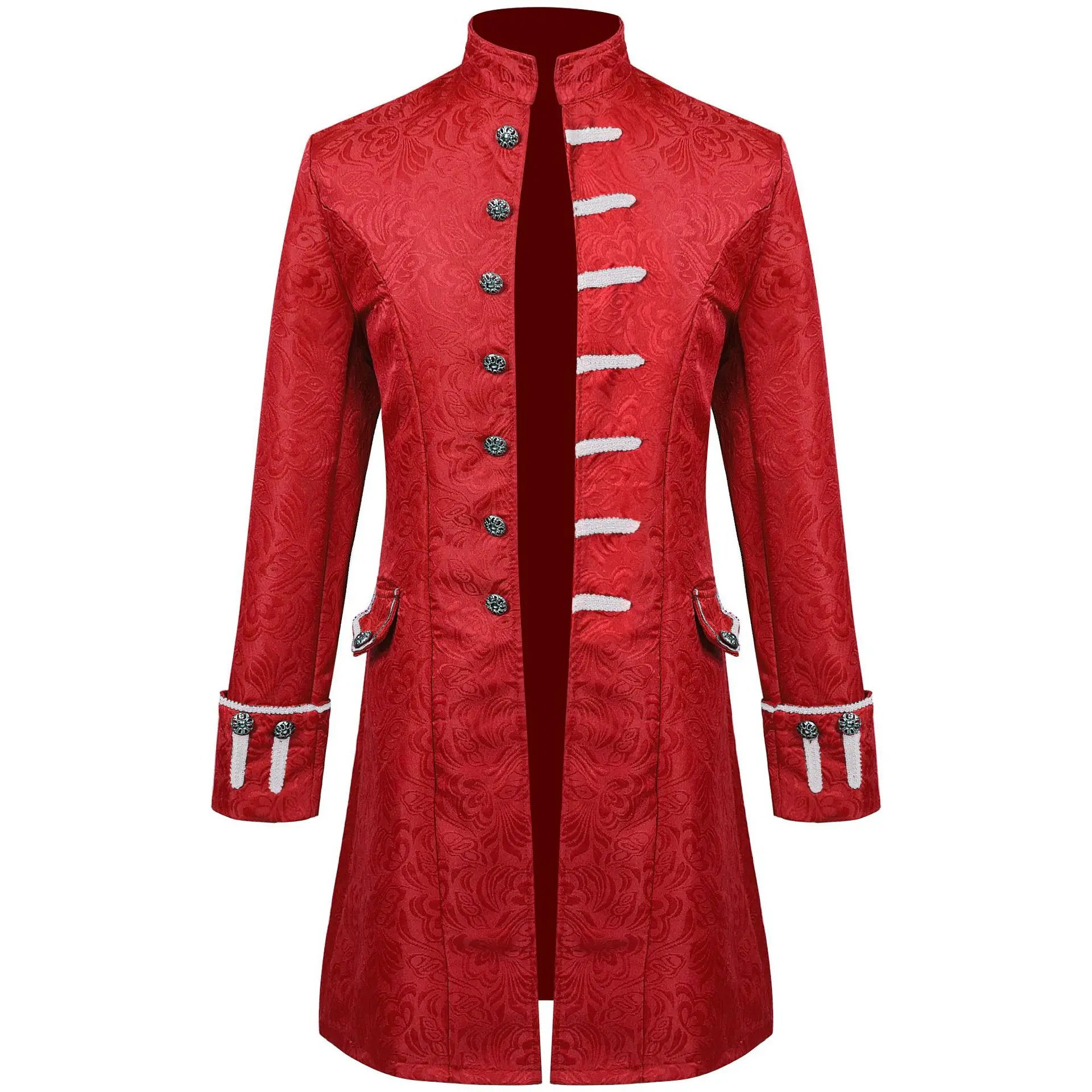 Redingote Gothique Style Renaissance – Beige, Noir ou Rouge pour Homme – Image 3