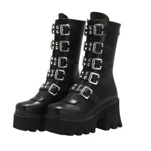 Bottes Gothique Punk Femme Modernes