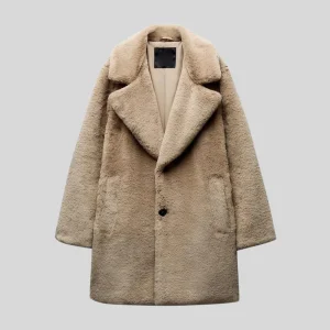 Jeanne - Manteau teddy chaud femme