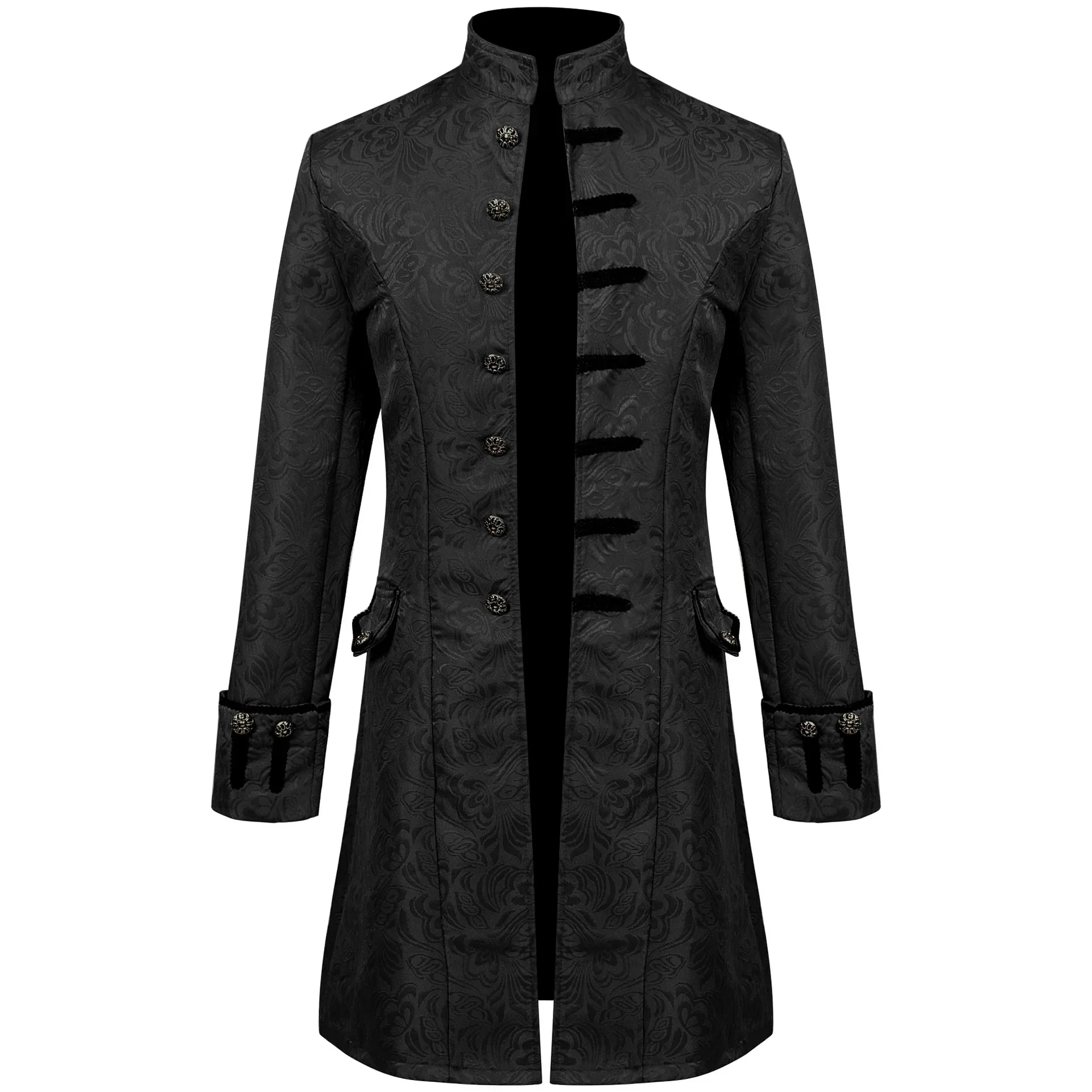 Redingote Gothique Style Renaissance – Beige, Noir ou Rouge pour Homme – Image 2