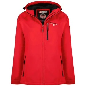 Canadian Peak Tacereak Femme - Veste Softshell Imperméable et Coupe-Vent Resistant Rouge