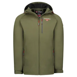 Canadian Peak TAKITEAK Homme - Veste Softshell Imperméable avec Capuche et Résistante Kaki