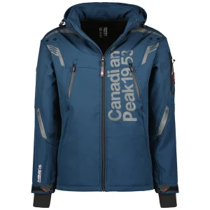 Canadian Peak Talenteak Homme - Veste Softshell Imperméable et Coupe-Vent Resistant Marine