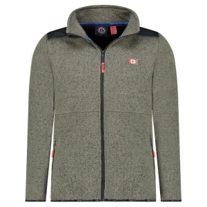 Canadian Peak TICKAELEAK Homme - Polaire Chaude avec Badge, Fermeture Zip et Poches Gris Fonce