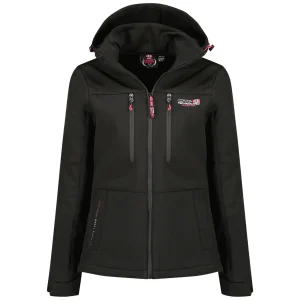 Canadian Peak Timmexeak Femme - Veste Softshell Imperméable Coupe-Vent Résistant Noir Noir