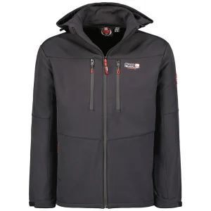 Canadian Peak Timmexeak Homme - Veste Softshell Imperméable Coupe-Vent Résistant Marine Noir