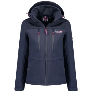 Canadian Peak Timmexeak Femme - Veste Softshell Imperméable Coupe-Vent Résistant Marine Noir