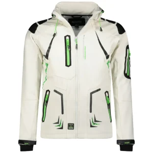 Canadian Peak Tourmaline Homme - Veste Softshell Imperméable Outdoor Coupe-Vent Tactique BLANC