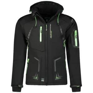 Canadian Peak Tourmaline Homme - Veste Softshell Imperméable Outdoor Coupe-Vent Tactique NOIR
