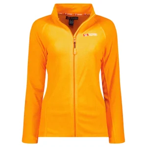Canadian Peak Tugeak FZ Femme - Polaire Fine Chaude à Zip Automne Hiver ORANGE