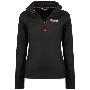 Canadian Peak Tugeak HZ Femme - Polaire Fine Chaude à Zip Automne Hiver NOIR