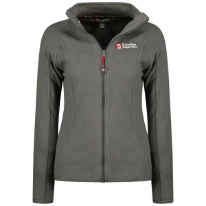 Canadian Peak Tugeak FZ Femme - Polaire Fine Chaude à Zip Automne Hiver GRIS FONCE