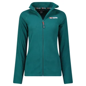 Canadian Peak Tugeak FZ Femme - Polaire Fine Chaude à Zip Automne Hiver VERT FONCE