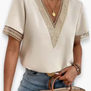 Top élégant en V pour femmes | Polyvalent