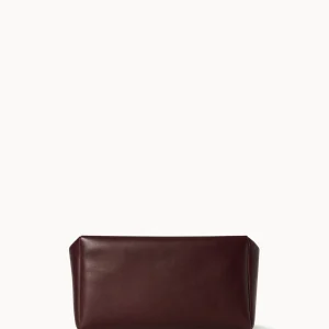 Squared Compact Clutch Bag in Leather