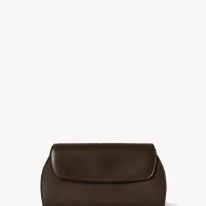 Curved Clutch in Leather