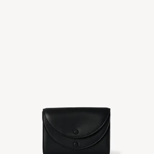 Double Flap Clutch in Leather