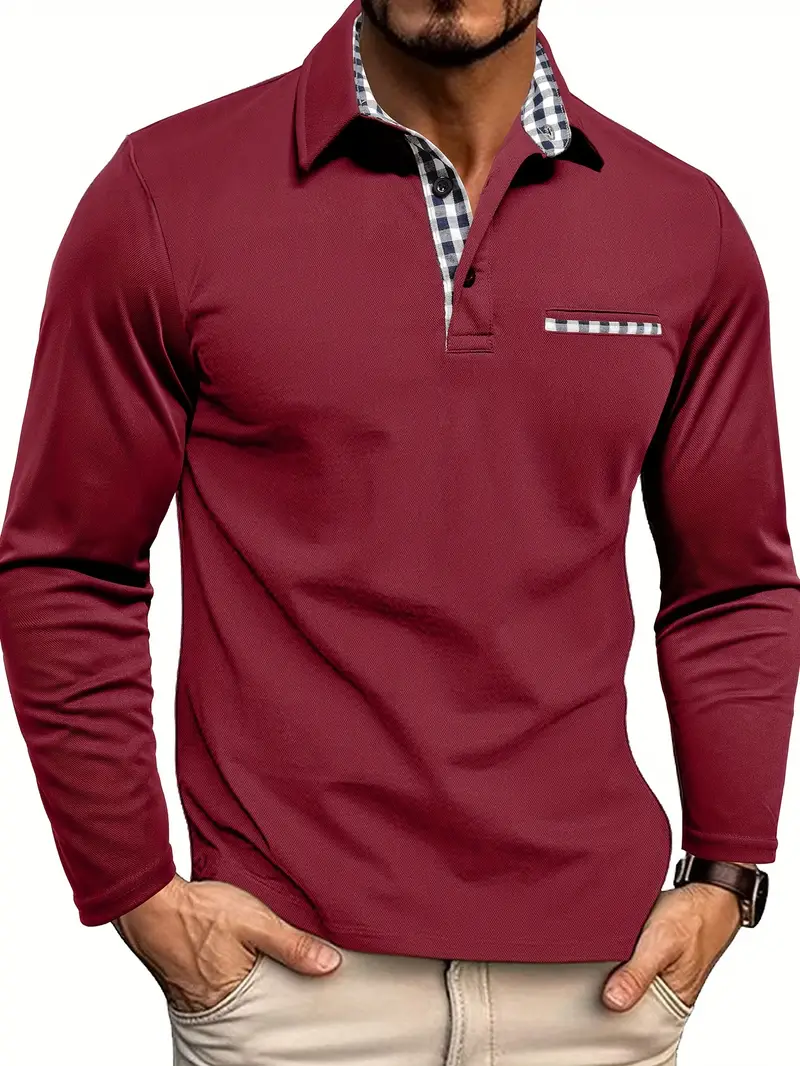 Léo – Polo homme manches longues ajusté – Image 3