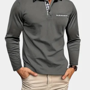 Léo – Polo homme manches longues ajusté