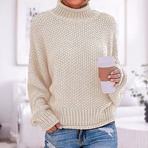 Nina - Pull Col Roulé Oversize Femme