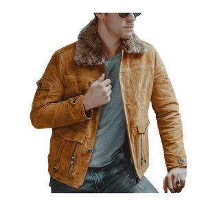 Blouson Aviateur Daim Homme
