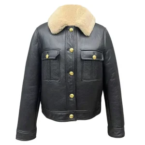 Blouson Aviateur Femme Col Fourrure