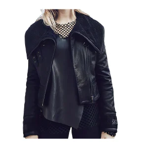 Blouson Aviateur Femme Cuir Noir