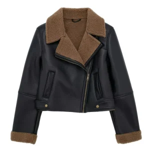 Blouson Aviateur Femme Marron