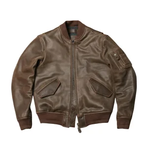 Blouson Bombers Aviateur Cuir Vintage