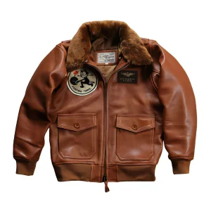 Blouson Cuir Aviateur Vintage