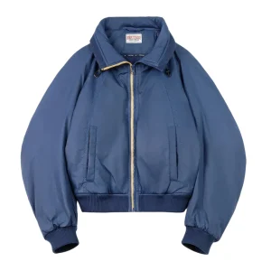 Blouson Femme Zippé Bleu Aviateur