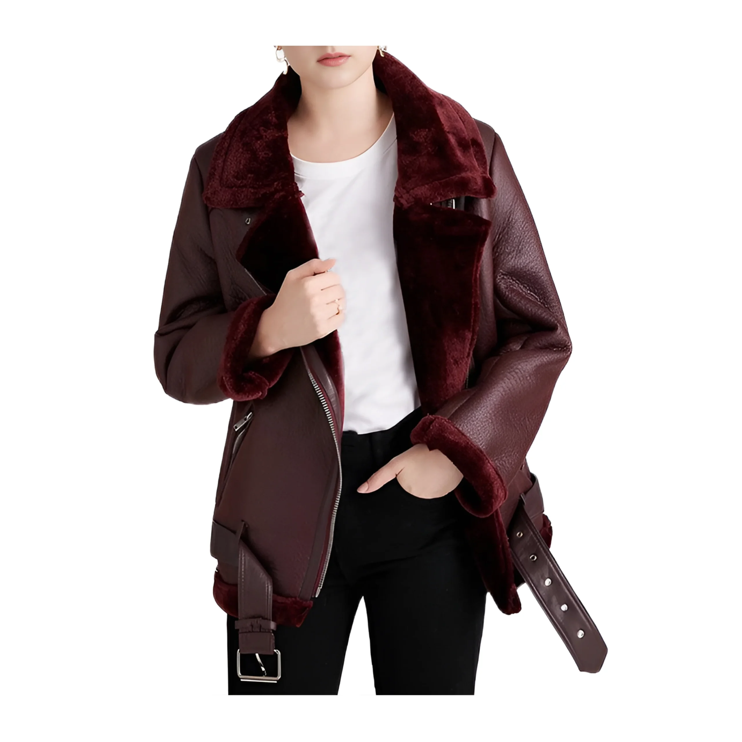 Bombardier Femme Bordeaux – Image 2
